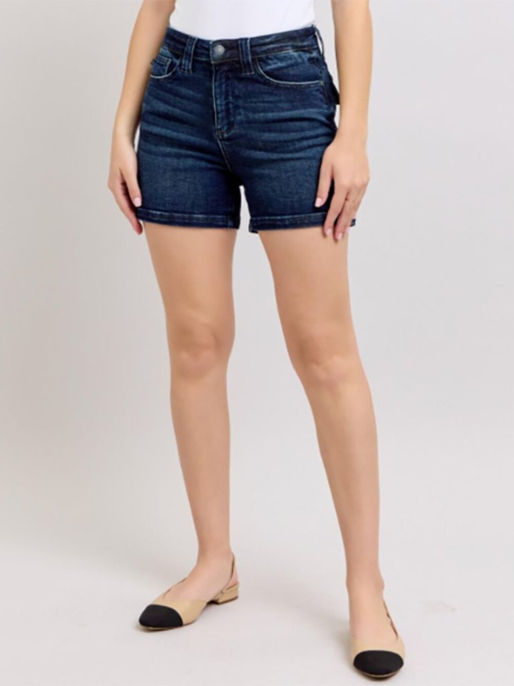 Judy Blue Dark Blue High-Rise Denim Shorts